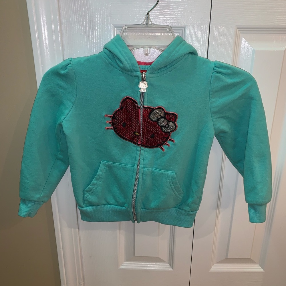 Girls hello kitty zip up hoodie